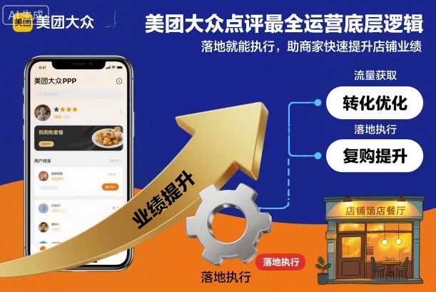 美团大众点评最全运营底层逻辑，落地就能执行，助商家快速提升店铺业绩-选优云网创