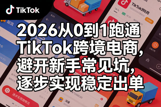 2026从0到1跑通TikTok跨境电商，避开新手常见坑，逐步实现稳定出单-选优云网创