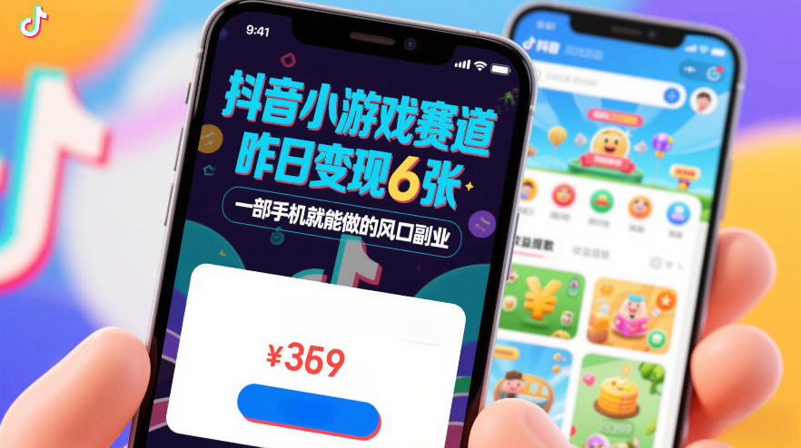 抖音小游戏赛道，昨日变现600+，零基础一部手机就能做的风口副业【揭秘】-选优云网创