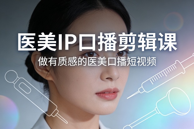 医美IP口播剪辑课，做有质感的医美口播短视频-选优云网创