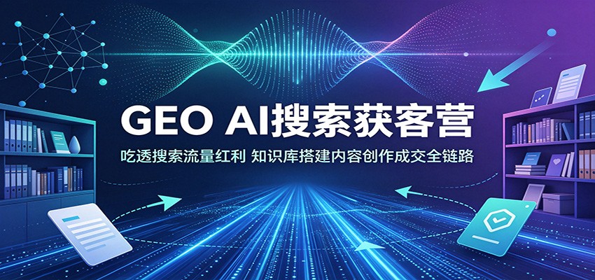 GEO AI搜索获客营：吃透搜索流量红利，知识库搭建内容创作成交全链路-选优云网创
