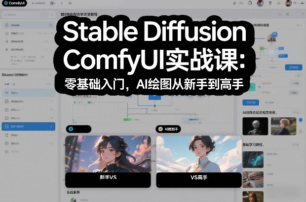 Stable Diffusion ComfyUI实战课：零基础入门，AI绘图从新手到高手-选优云网创