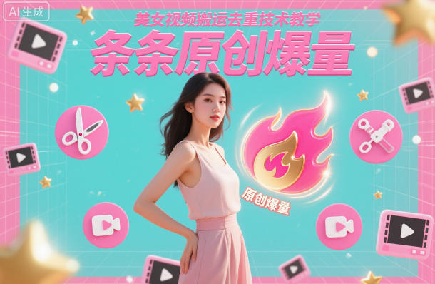 美女视频搬运去重技术教学，条条原创爆量-选优云网创