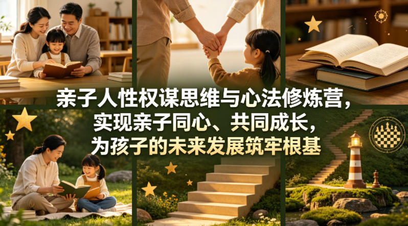 亲子人性权谋思维与心法修炼营，实现亲子同心、共同成长，为孩子的未来发展筑牢根基【音频】-选优云网创