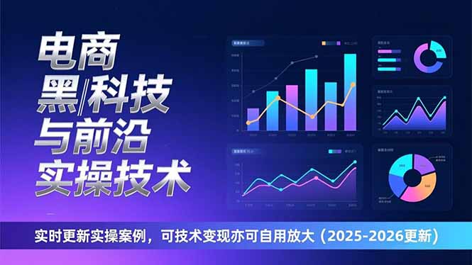 电商黑科技与前沿实操技术：实时更新实操案例，可技术变现亦可自用放大(2026更新-选优云网创