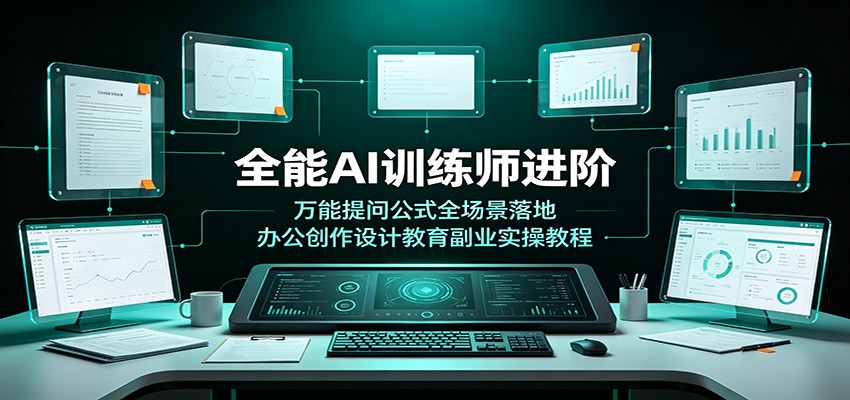全能AI训练师进阶：万能提问公式全场景落地，办公创作设计教育副业实操教程-选优云网创