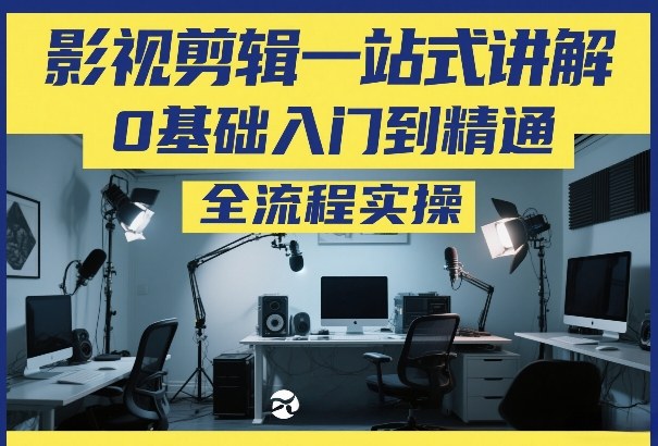 影视剪辑一站式讲解，0基础入门到精通，全流程实操-选优云网创