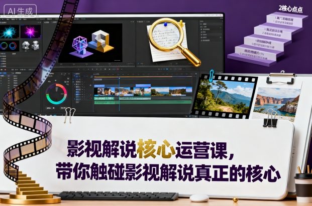 影视解说核心运营课，带你触碰影视解说真正的核心-选优云网创