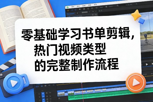 零基础学习书单剪辑，热门视频类型的完整制作流程(更新2026)-选优云网创