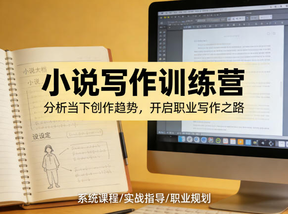 小说加写作训练营，带你分析如何在当下脱颖而出，开启你的职业创作之路-选优云网创