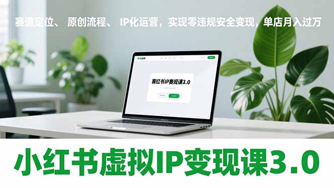 小红书虚拟IP变现课3.0，赛道定位、原创流程、IP化运营，实现零违规安全变现，单店月入过万-选优云网创