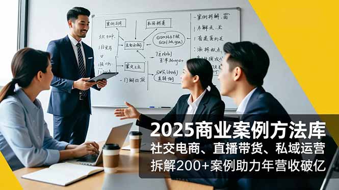 2025商业案例方法库，社交电商、直播带货、私域运营，拆解200+案例助力年营收破亿-选优云网创