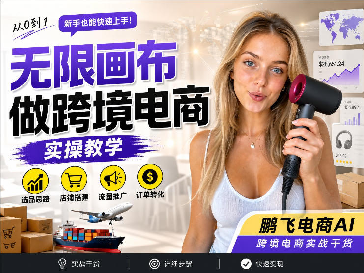 【跨境电商必备】AI无线画布制作商品宣传视频，四步搞定，无线画布工作流，操作简单好上手-选优云网创