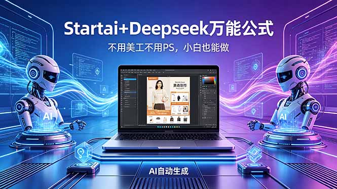 AI自动做电商详情页：Startai+Deepseek万能公式，不用美工不用PS，小白也能做-选优云网创