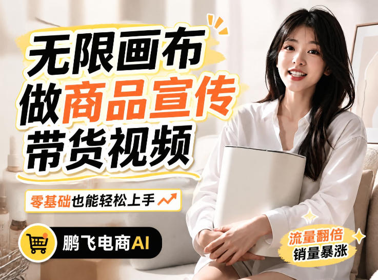 不用模特不用拍，AI生成电商带货视频｜无限画布从0到1搭建教程，全程实操演示，新手也能跟着落地-选优云网创