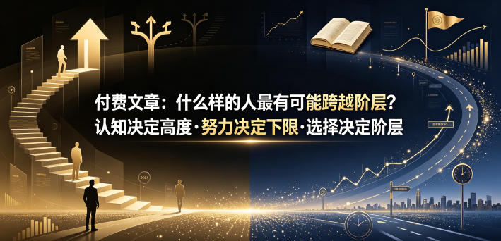 付费文章：什么样的人最有可能跨越阶层？认知决定高度·努力决定下限·选择决定阶层-选优云网创