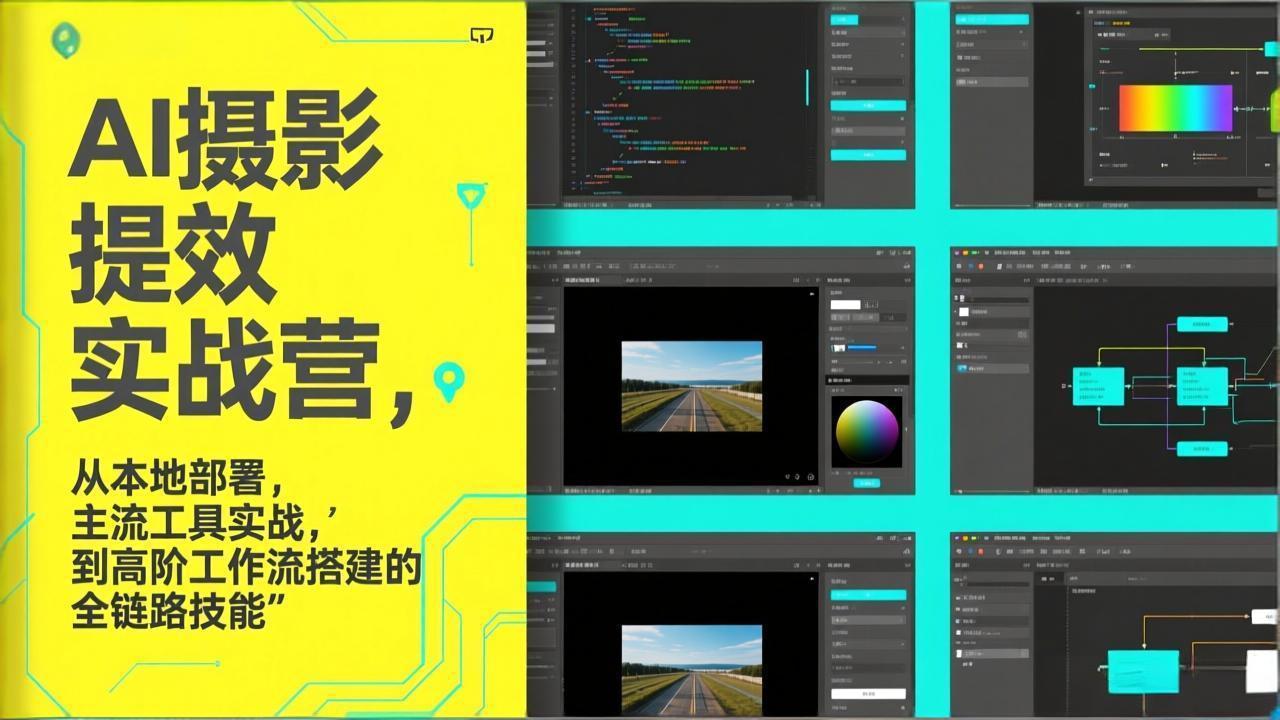 AI+摄影提效实战营，从本地部署，主流工具实战，到高阶工作流搭建的全链路技能-选优云网创