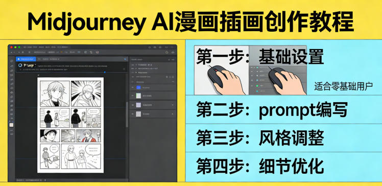 利用Midjourney AI人工智能轻松创作漫画插画教程，零基础创作完整漫画插画-选优云网创