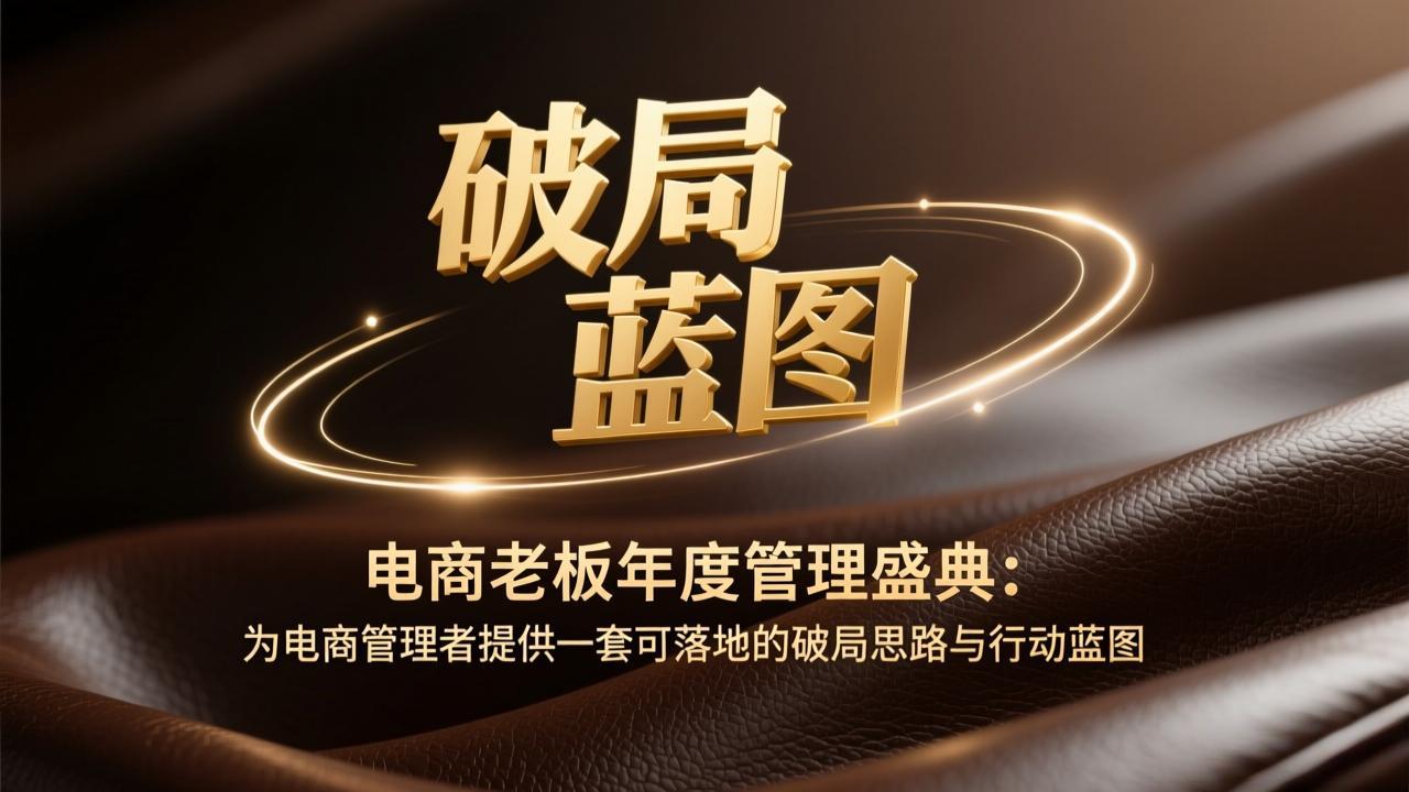 电商老板年度管理盛典：为电商管理者提供一套可落地的破局思路与行动蓝图-选优云网创