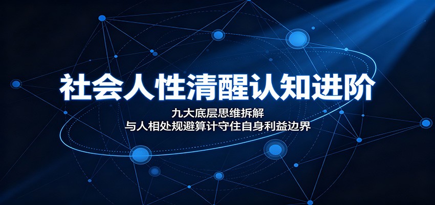 社会人性清醒认知进阶：九大底层思维拆解，与人相处规避算计守住自身利益边界-选优云网创