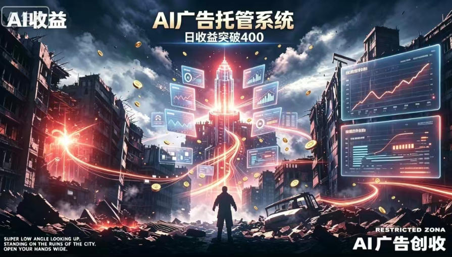 AI智能广告，全自动化运行，单日可达400+，小白新手0基础上手【揭秘】-选优云网创