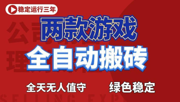 海外游戏全自动搬砖，日入1k+，全天无人值守，绿色稳定！【揭秘】-选优云网创