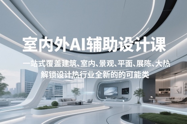 室内外AI设计课，一站式覆盖建筑、室内、景观、平面、展陈五大热门品类，解锁设计行业的全新可能-选优云网创