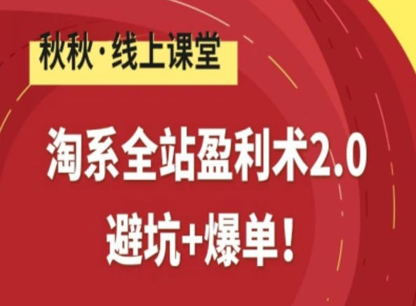 淘系全站盈利术2.0，避坑+爆单-选优云网创
