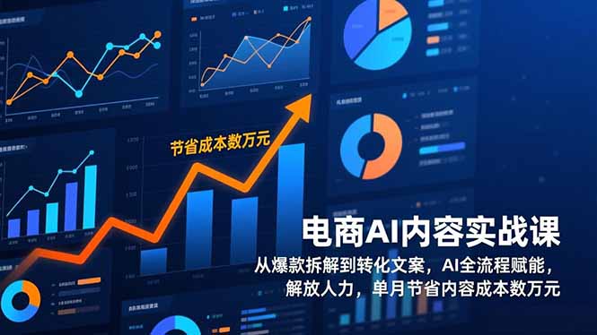 电商AI内容实战课，从爆款拆解到转化文案，AI全流程赋能，解放人力，单月节省内容成本数万元-选优云网创