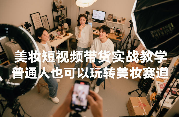 美妆短视频带货实战教学，普通人也可以玩转美妆赛道-选优云网创