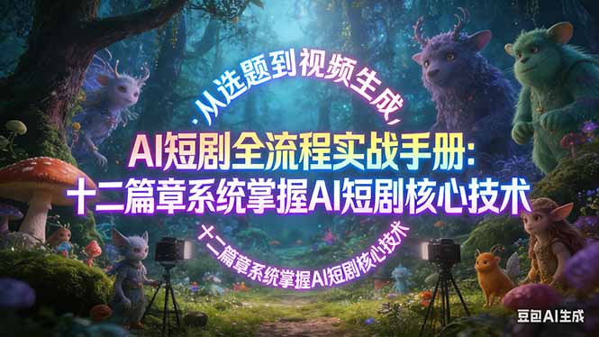 AI 短剧全流程实战手册：从选题到视频生成，十二篇章系统掌握 AI 短剧核心技术-选优云网创