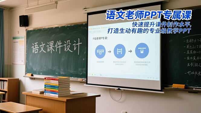语文老师PPT专属课：快速提升课件制作水平，打造生动有趣的专业级教学PPT-选优云网创