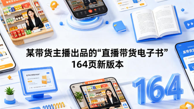 某带货主播出品的《直播带货电子书》164页新版本-选优云网创