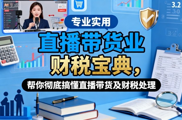 直播带货业财税宝典，帮你彻底搞懂直播带货及财税处理-选优云网创