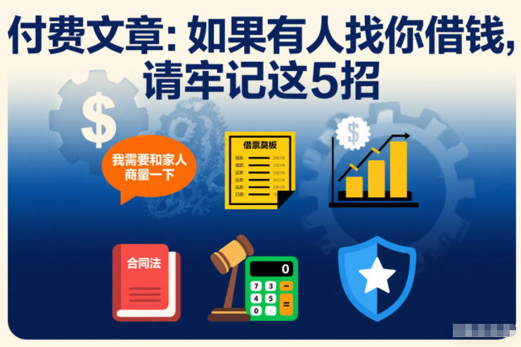 付费文章：如果有人找你借钱，请牢记这5招-选优云网创