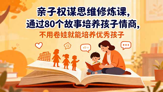 亲子权谋思维修炼课，通过80个故事培养孩子情商,不用卷娃就能培养优秀孩子-选优云网创