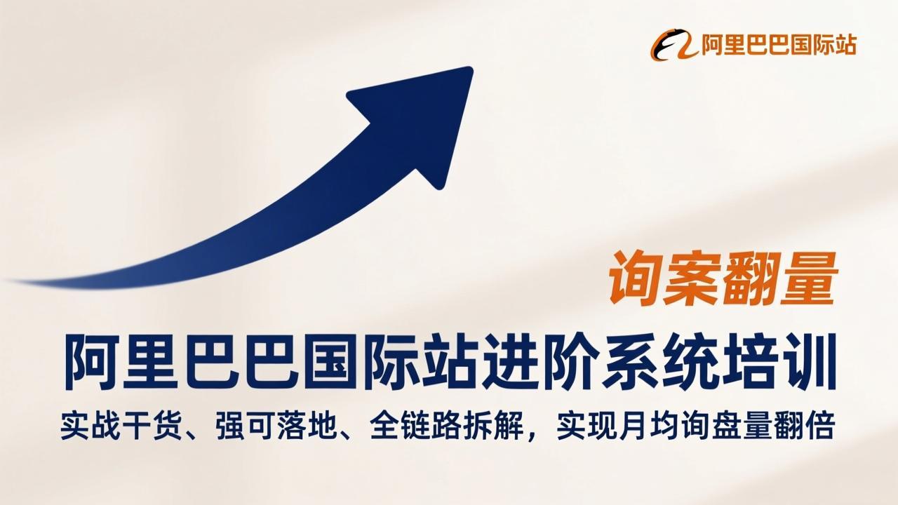 阿里巴巴国际站进阶系统培训，实战干货、强可落地、全链路拆解，实现月均询盘量翻倍-选优云网创