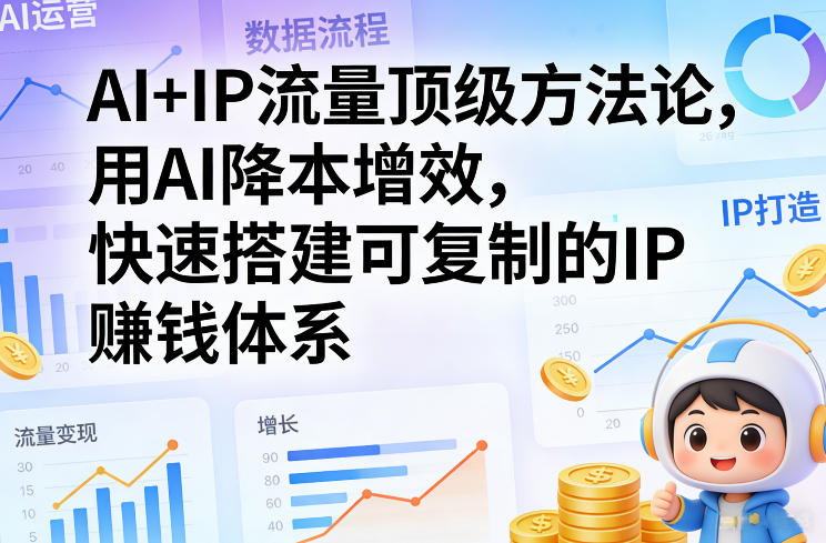 AI+IP流量顶级方法论，用AI降本增效，快速搭建可复制的IP賺钱体系-选优云网创