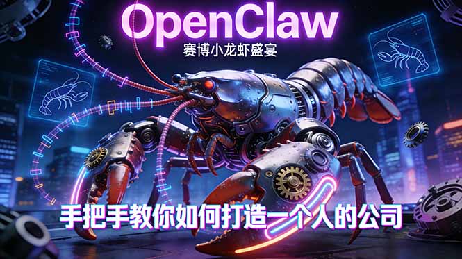 OpenClaw，小龙虾-从产品到爆款的成长之路，手把手教你如何打造一个人的公司-选优云网创