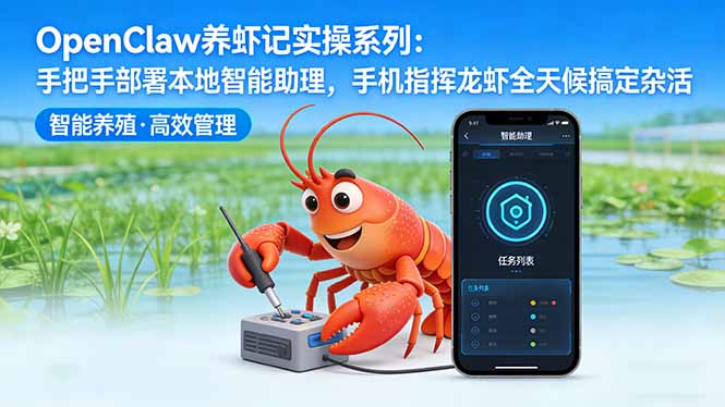 OpenClaw养虾记实操系列-更新：手把手部署本地智能助理，手机指挥龙虾全天候搞定杂活-选优云网创
