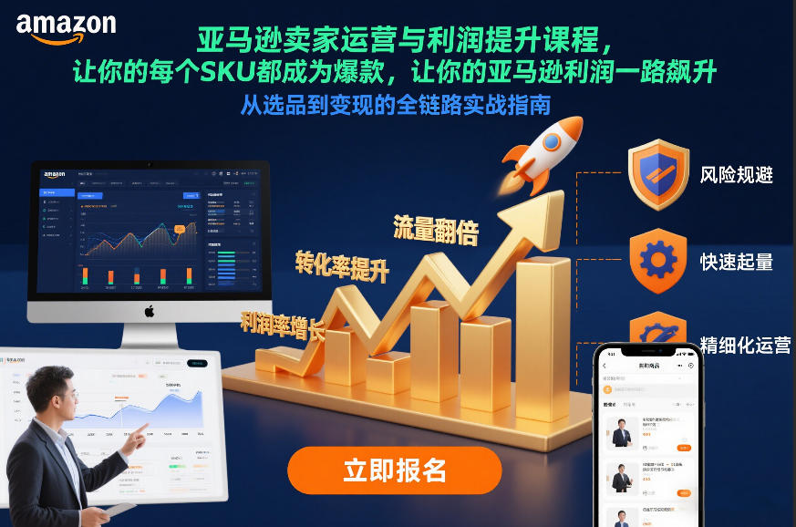亚马逊卖家运营与利润提升课程，让你的每个SKU都成为爆款，让你的亚马逊利润一路飙升(更新12月)-选优云网创