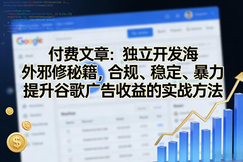 付费文章：独立开发海外邪修秘籍，合规、稳定、暴力提升谷歌广告收益的实战方法-选优云网创