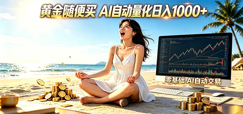 黄金随便买?AI自动外汇量化交易 在家当皇帝 日入1000+-选优云网创
