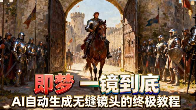 即梦AI一镜到底终极教程,智能补帧+运镜技巧,AI自动生成无缝丝滑长镜头高效出片-选优云网创