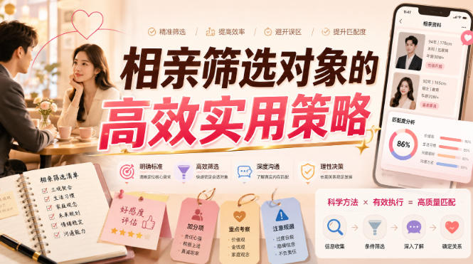 付费文章:相亲筛选对象的高效实用策略-选优云网创