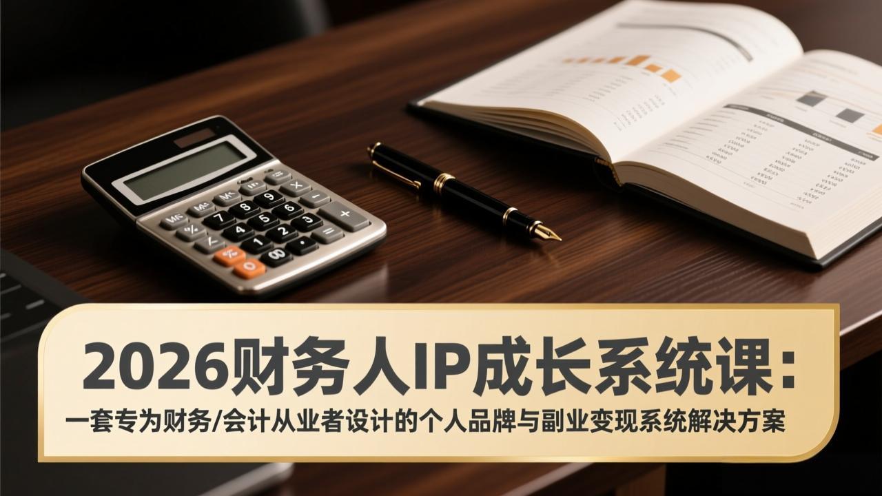2026财务人IP成长系统课:一套专为财务/会计从业者设计的个人品牌与副业变现系统解决方案-选优云网创