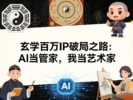 玄学百万IP破局之路：AI当管家，我当艺术家-选优云网创