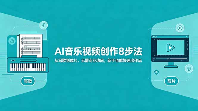 AI音乐视频创作8步法：从写歌到成片，无需专业功底，新手也能快速出作品-选优云网创