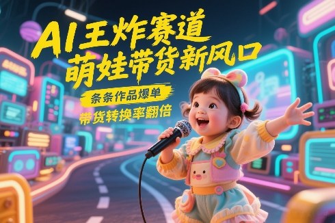 AI王炸赛道，萌娃带货新风口，条条作品爆单，带货转换率翻倍，核心逻辑拆解-选优云网创