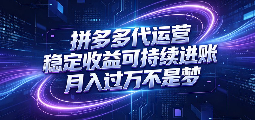 拼多多代运营，小白也能轻松月入过万，真实运营数据可查，全托管代运营-选优云网创